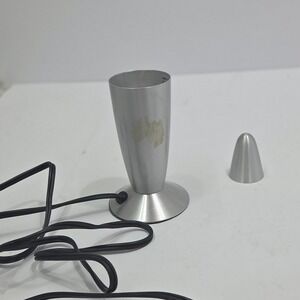 Retro Lava Lamp Base Cap Cone Silver Chrome Metal Light Replacement Part 6122